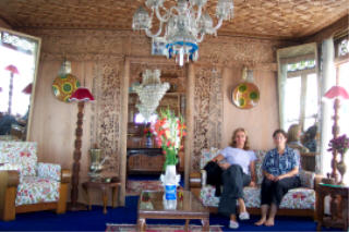 Houseboat living area